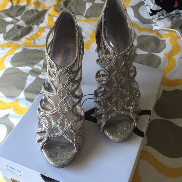 Strappy Sparkly Heels, Evening or Prom Heels - Picture 1 of 5